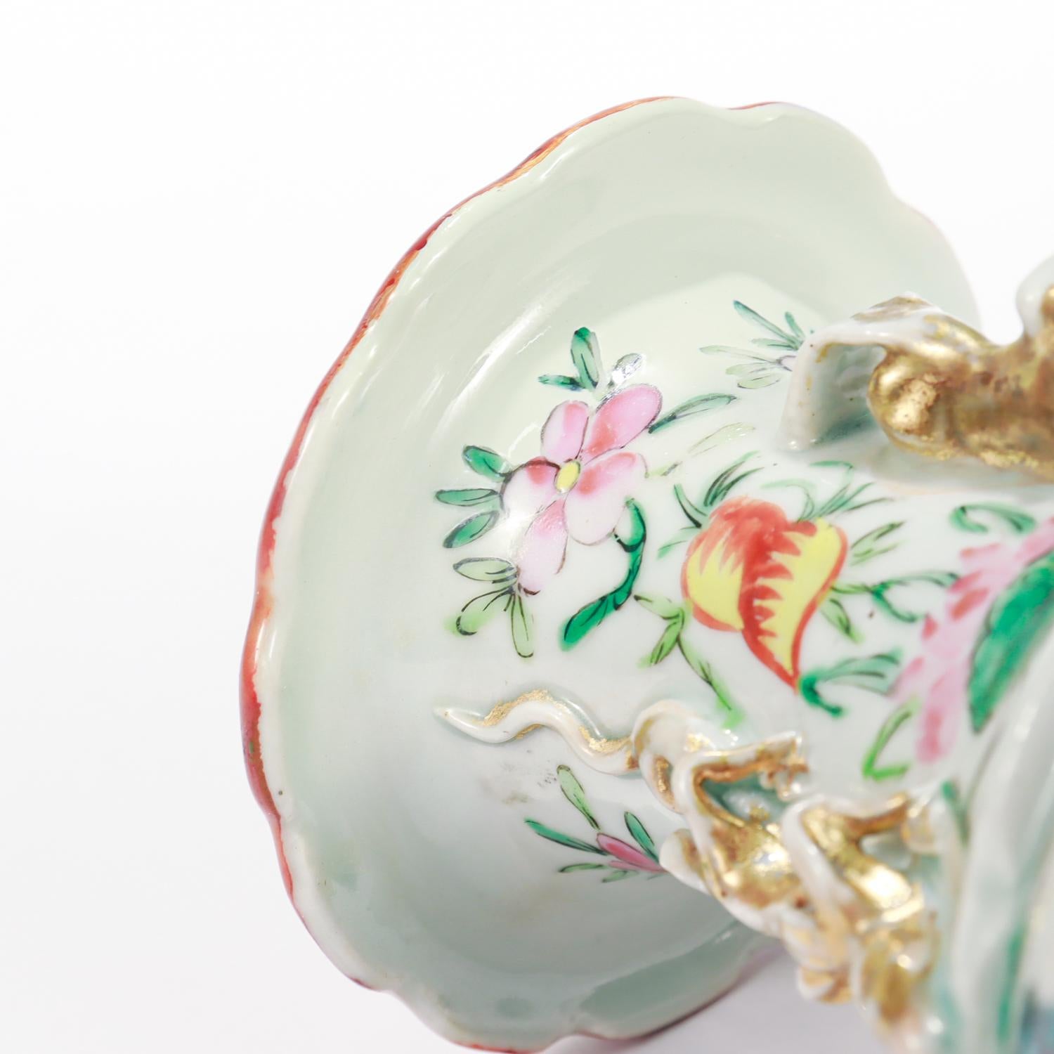 Pair of Antique Chinese Export Rose Mandarin Vases For Sale 14