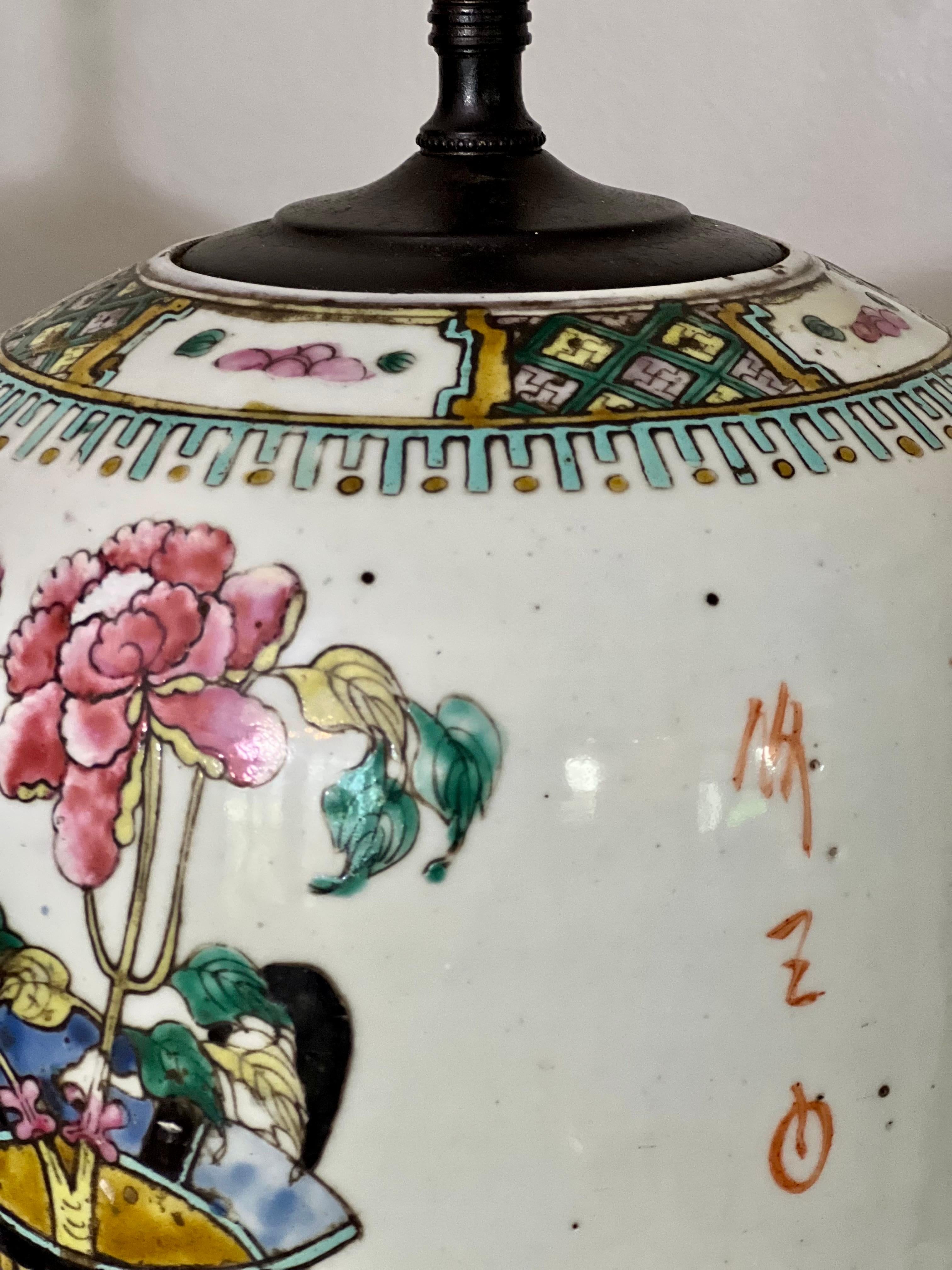 Pareja de antiguas lámparas chinas de jengibre, c. 1900 en venta 10