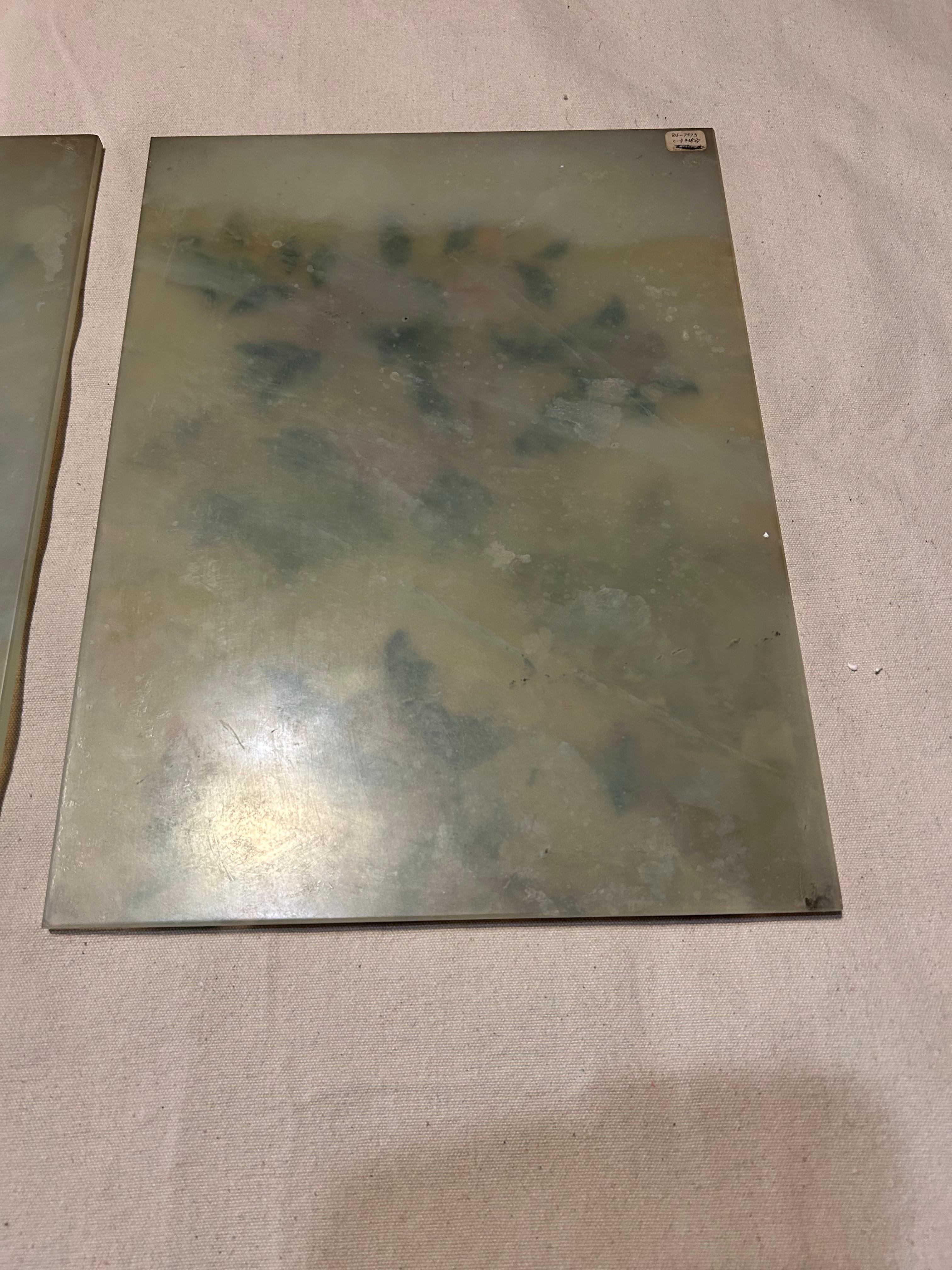 Pair Of Antique Chinese Finely Carved Jade Scholar Screens With Fine Floral Work For Sale 9
