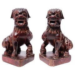 Paar antike chinesische Fu-Hunde