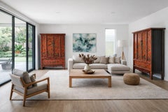 Pair of Antique Chinese Lacquer Cabinets, Highly Decorated, Circa 1750