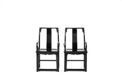 Pair of Antique Chinese Official's Hat Armchairs