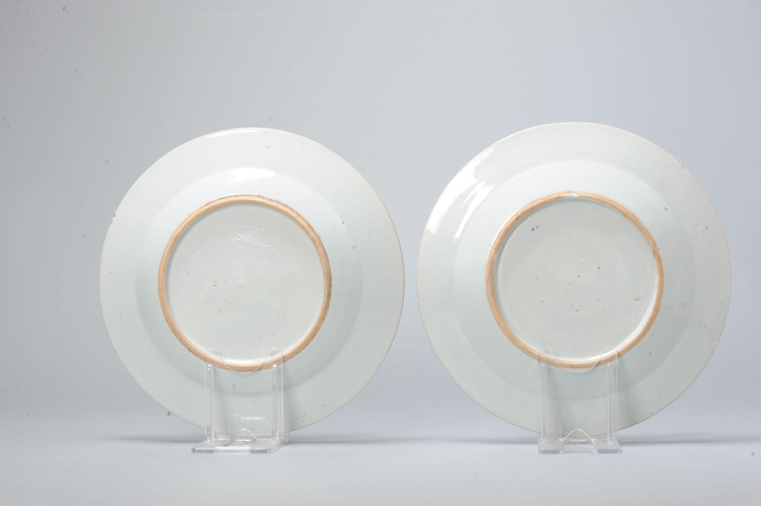 Pair of Antique Chinese Porcelain Desert Plate Dish Amsterdam Bont, 18th Century For Sale 1