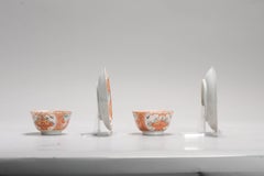 Pair of Antique Chinese Porcelain Eggshell Saucers Yongzheng Period Bont, 18 C