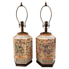 Pair of Antique Chinese Porcelain Lamps
