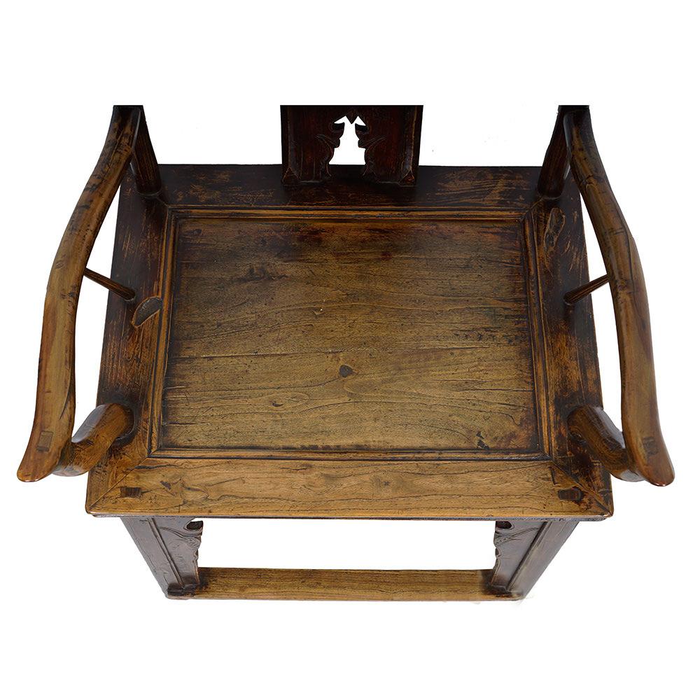 Pareja de Sillones Antiguos con Sombrero de Oficial Estilo Dinastía Qing China siglo XIX en venta