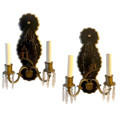 Pair of Antique Chinoiserie Sconces