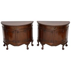 Pair of Antique Chippendale Style Mahogany Cabinets