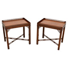 Pair of Antique Chippendale Style Side Tables