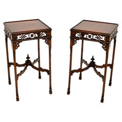 Pair of Antique Chippendale Style Side Tables
