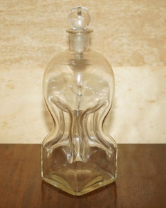 Pair of Antique circa 1900 Pinch Decanters for Serving Whiskey Bourbon Vodka Gin