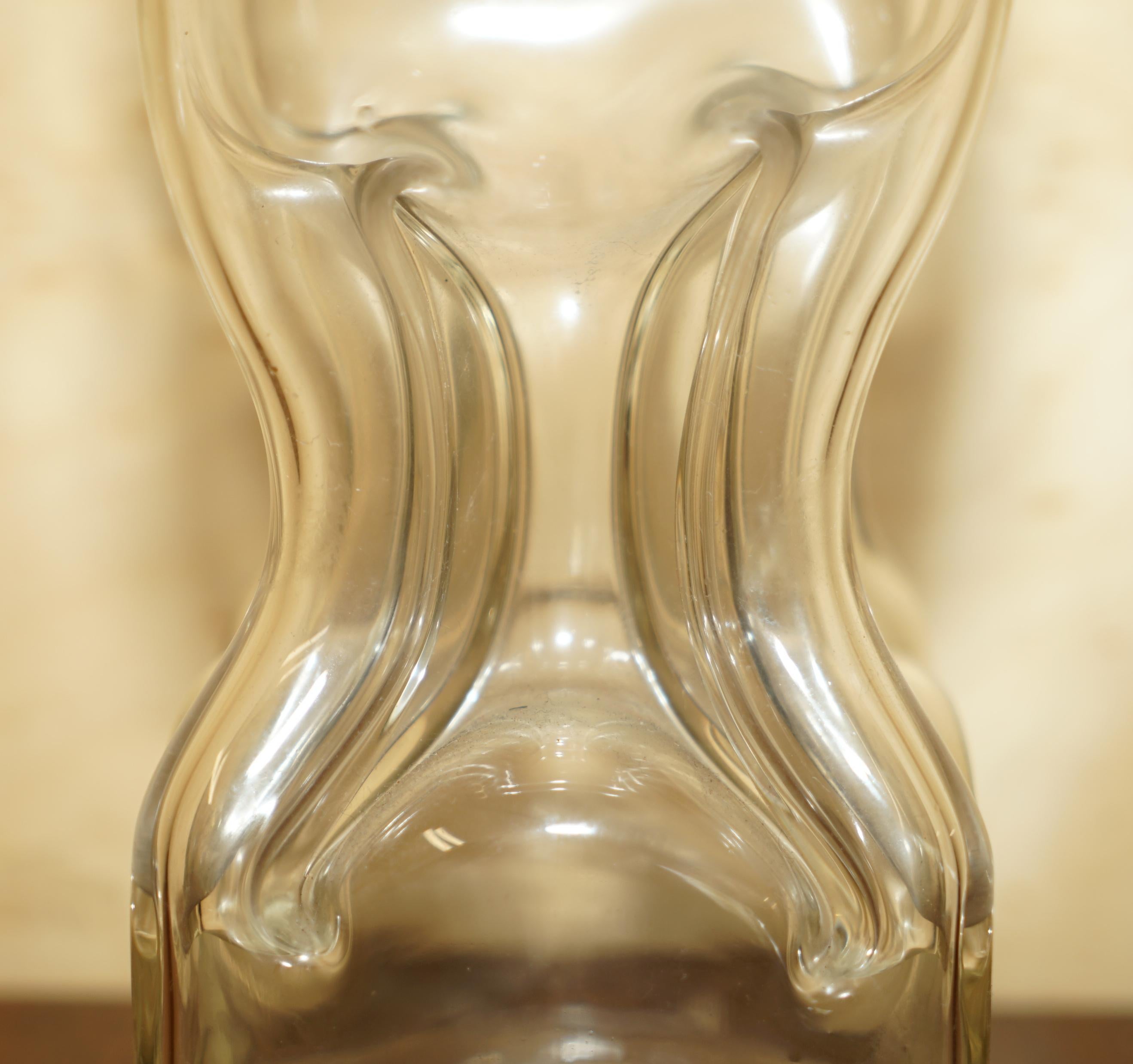 Early 20th Century Pair of Antique circa 1900 Pinch Decanters for Serving Whiskey Bourbon Vodka Gin For Sale
