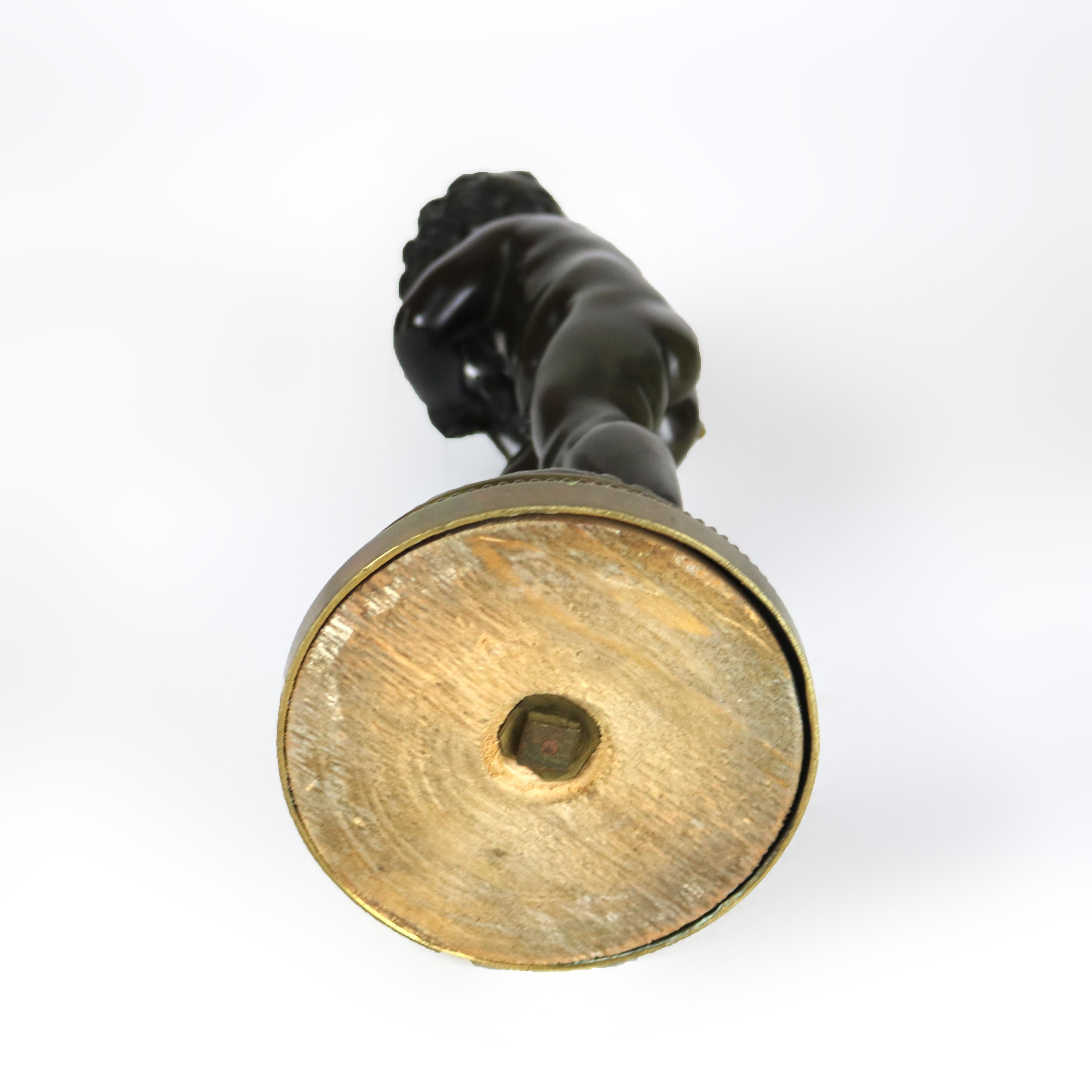Coppia di sculture antiche in bronzo Clodion Cherubino Musico, firmate C1880 in vendita 6