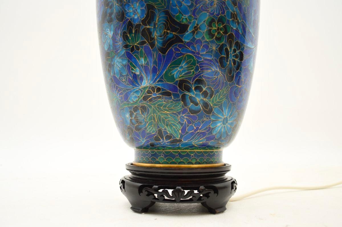 Pair of Antique Cloisonné Table Lamps 3