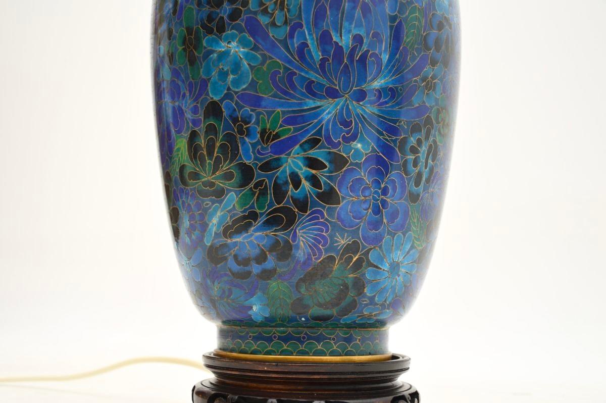 Pair of Antique Cloisonné Table Lamps 4