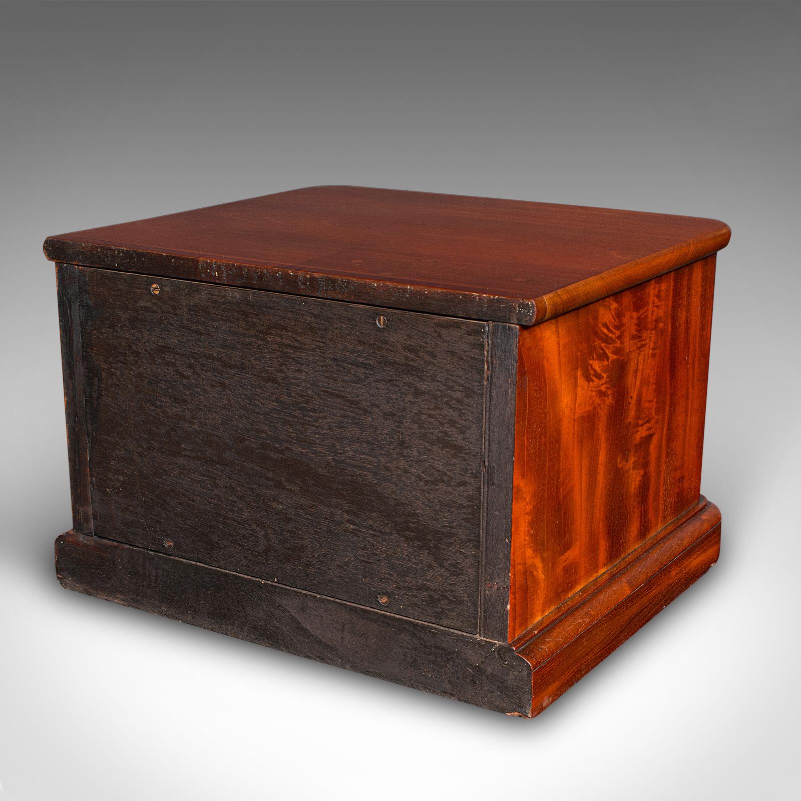 Mahogany Pair of Antique Collector's Chests, English, Specimen Cases, Victorian, C.1870 For Sale
