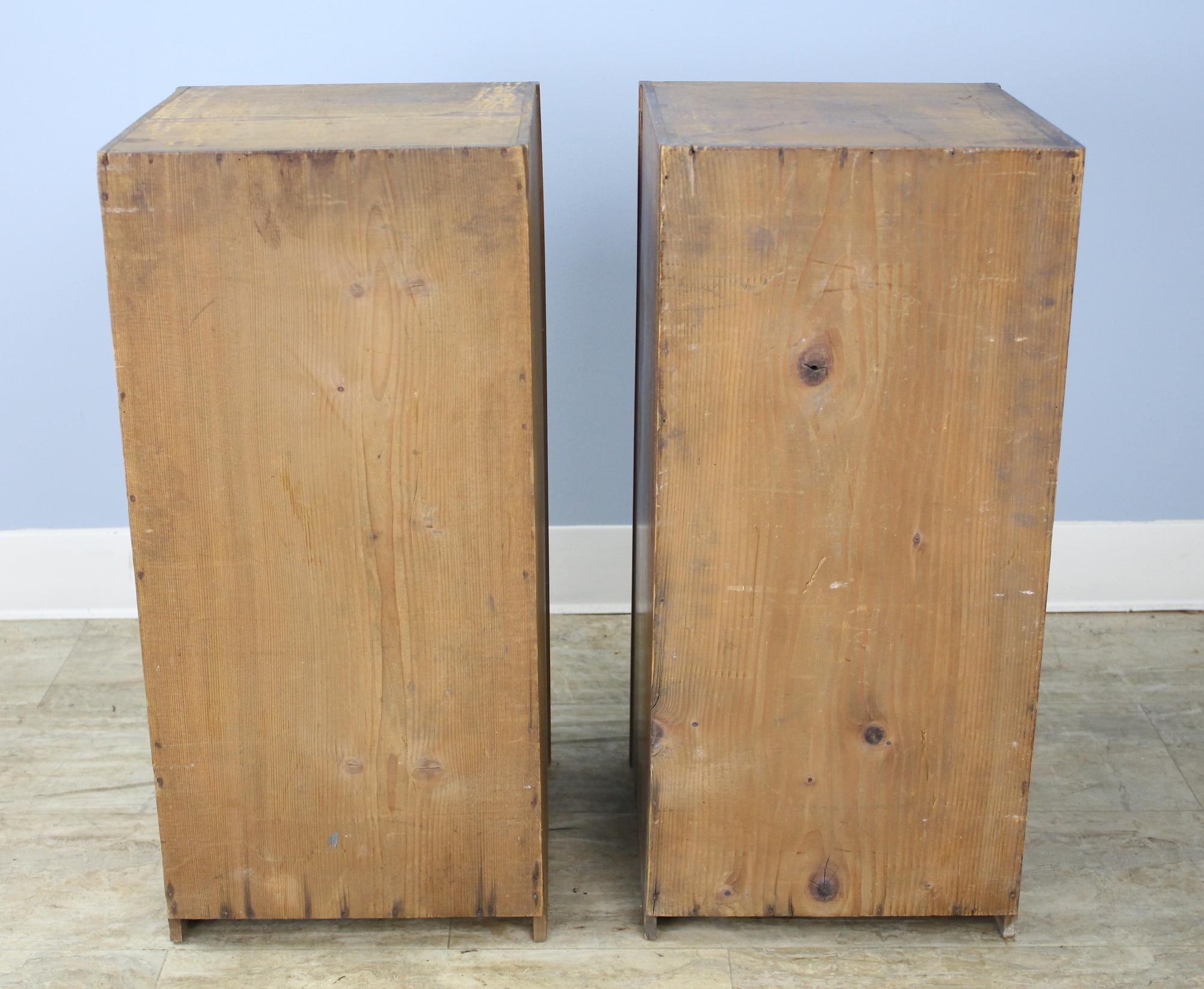 Pair of Antique Collector's Drawers in Pine 3