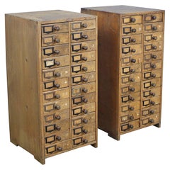 Pair of Antique Collector's Drawers in Pine