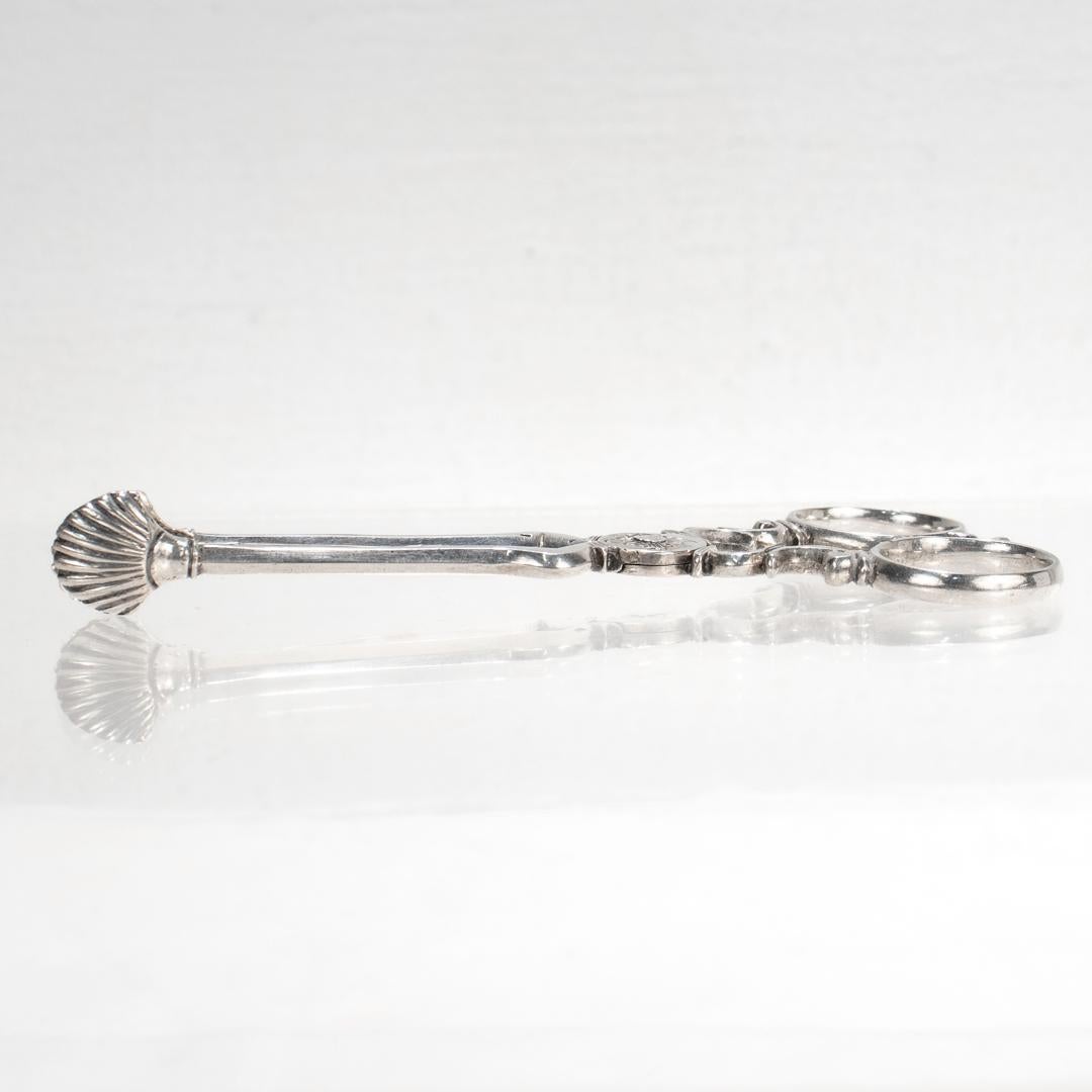 Pair of Antique Continental 12 Loth Silver Sugar Tongs or Nips For Sale 2
