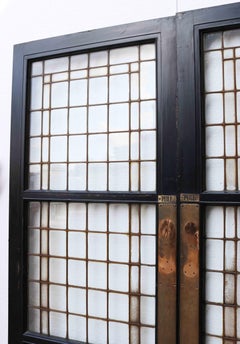 Pair of Antique Copper Light Doors