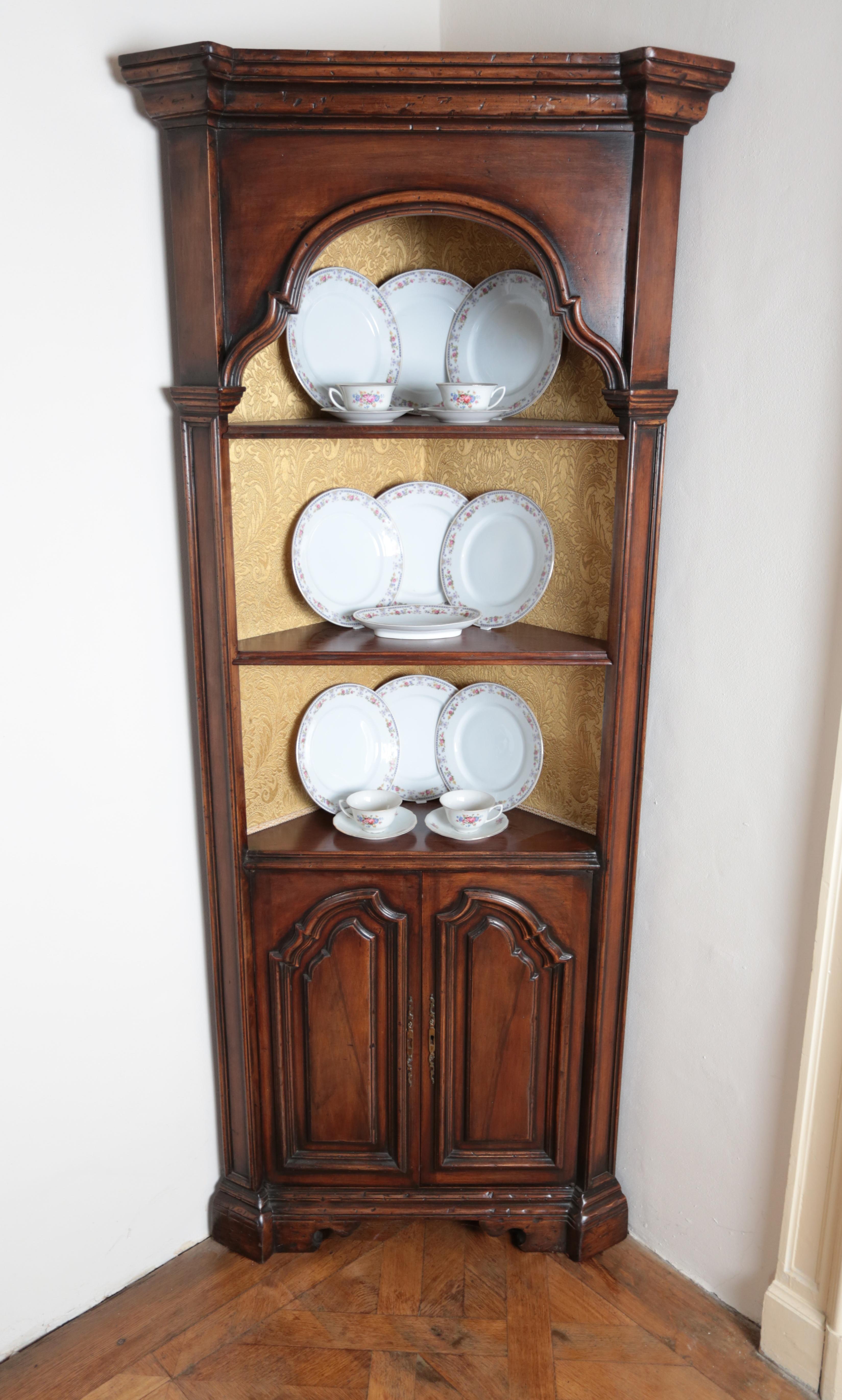 antique corner curio cabinet