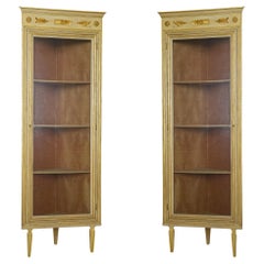 Pair of Antique Corner Lacquered Cabinets
