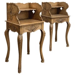 Pair of Antique Country French Nightstands