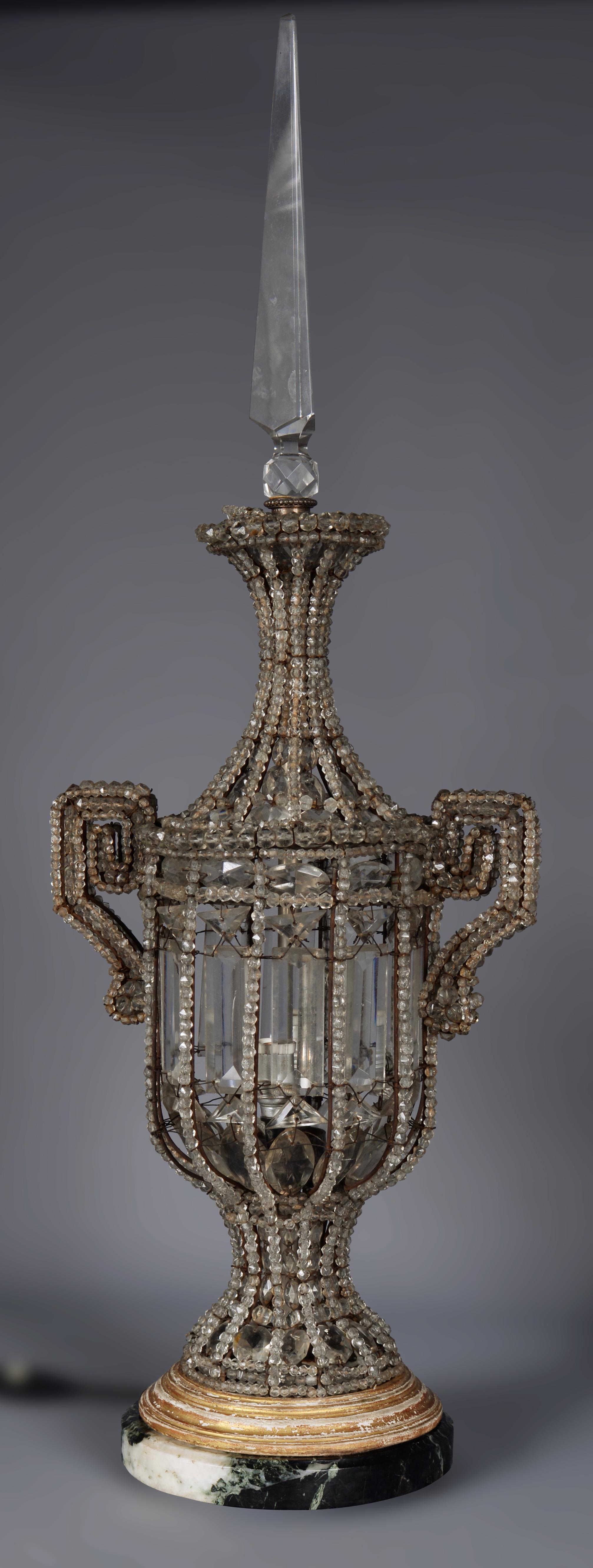 vintage crystal lamp