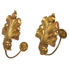 Pair of Antique Curtain Holder or Brass Tie-Backs