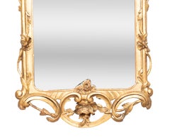 Pair Of Antique Danish Rococo Giltwood Mirrors