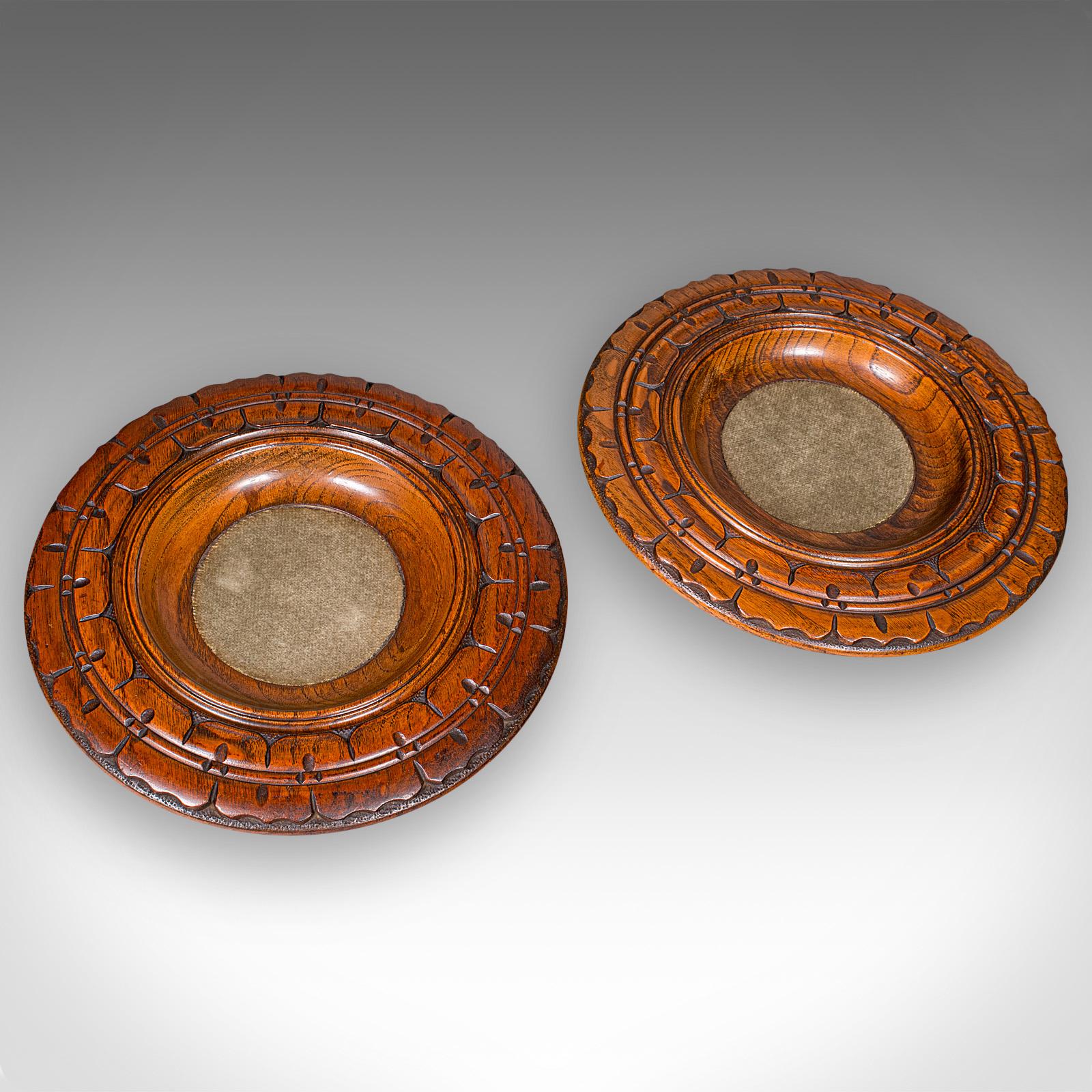 Pair of Antique Decanter Coasters, English, Wine Bottle Stands, Treen, Victorian In Good Condition For Sale In Hele, Devon, GB