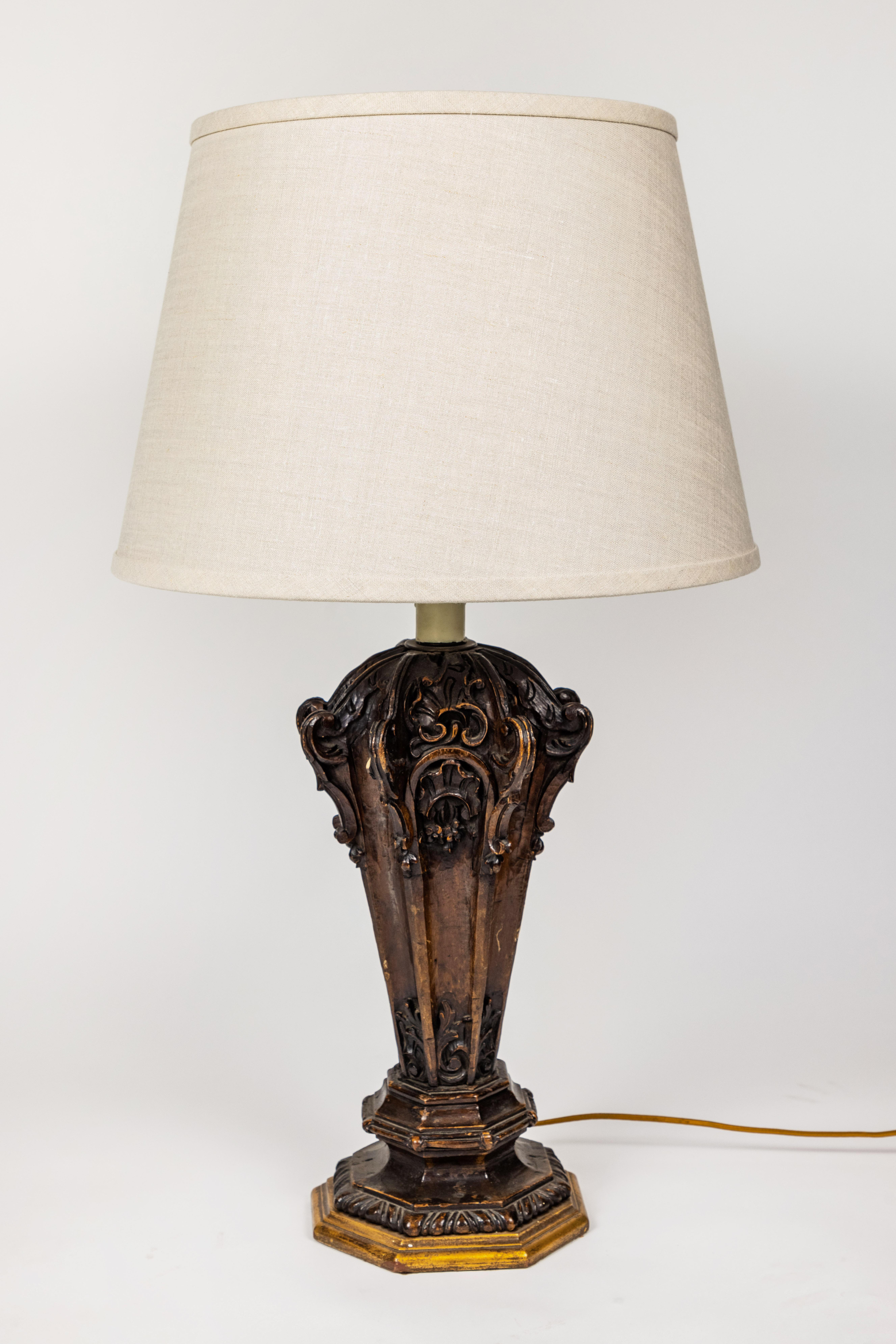 antique wooden table lamps