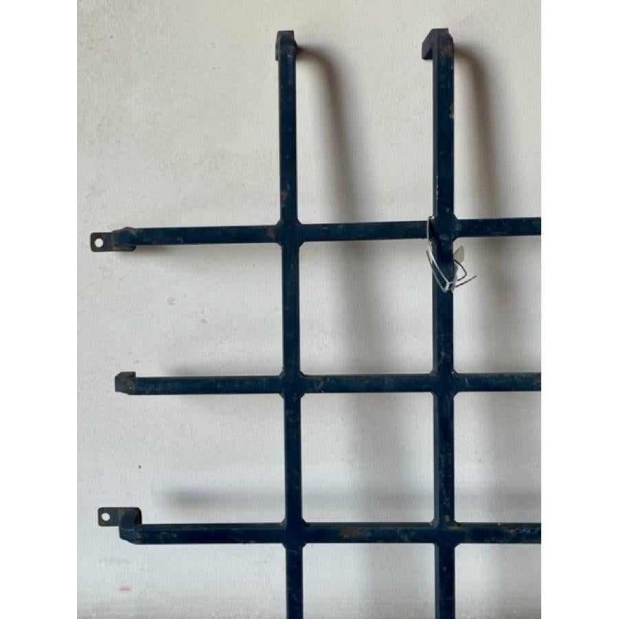 French Pair of Antique Decorative Iron Window Grid For Sale