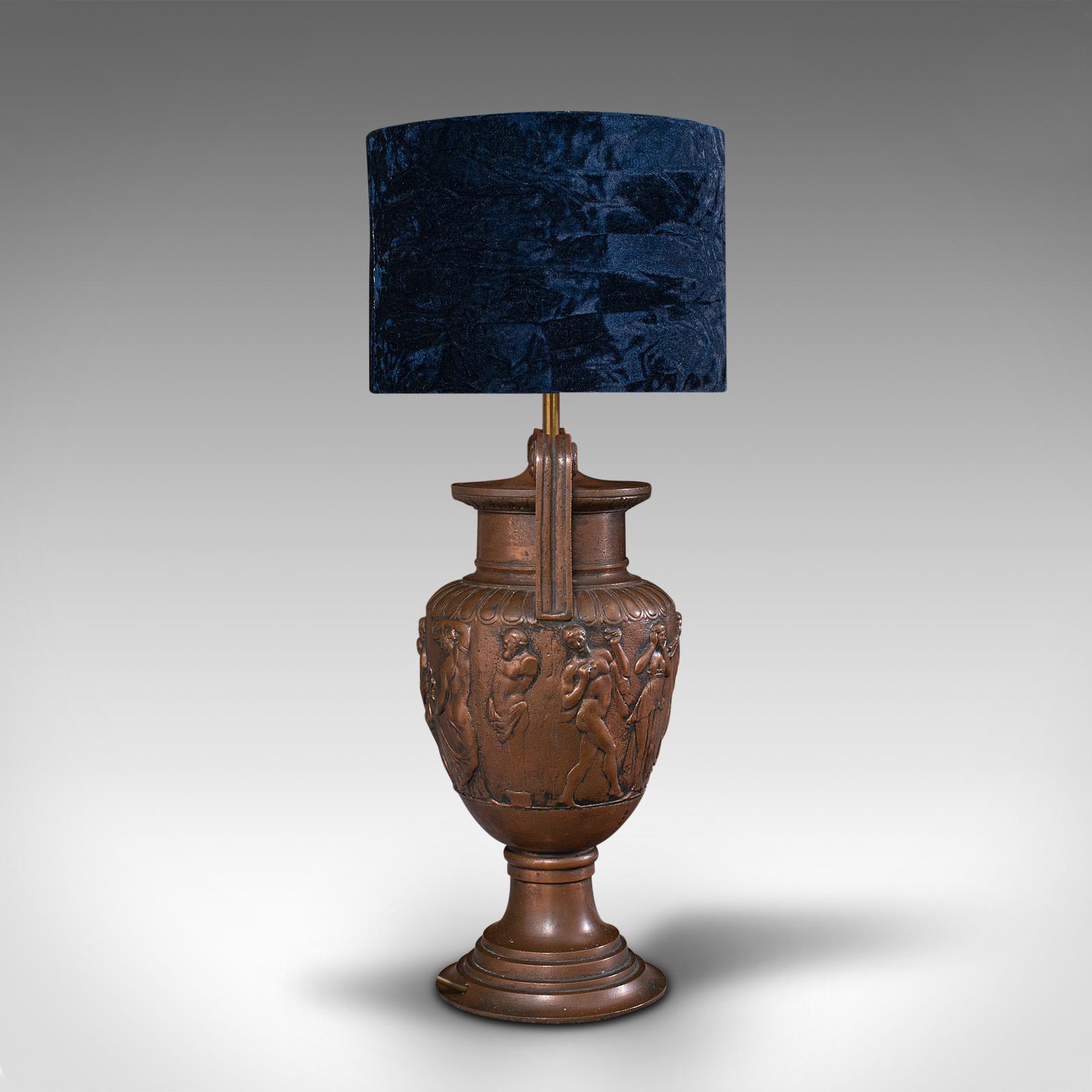 Paire de lampes décoratives anciennes en bronze, lampe de bureau, vase Townley, style victorien Bon état - En vente à Hele, Devon, GB