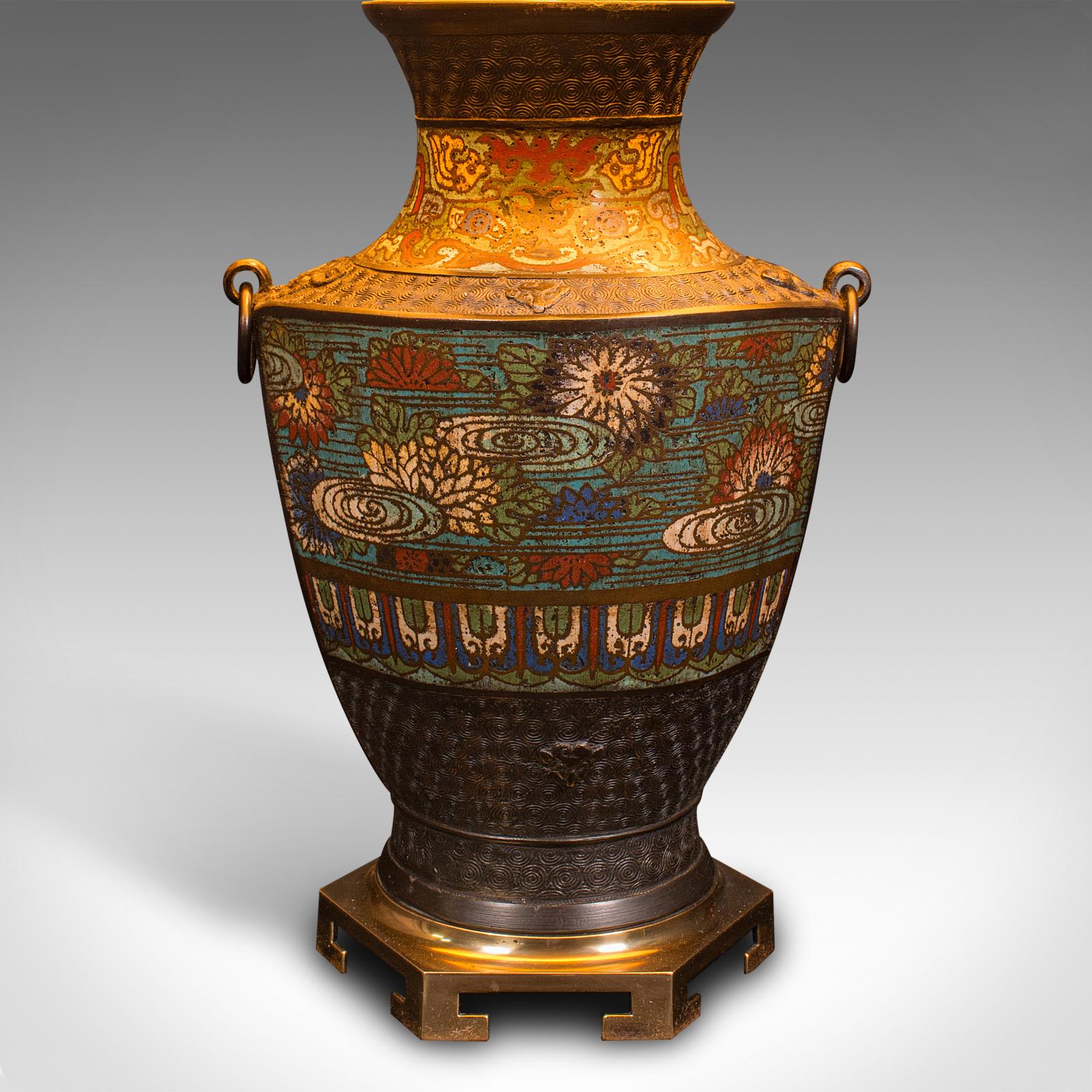 Pair Of Antique Decorative Lamps, Japanese, Bronze, Table Light, Victorian, 1880 4