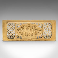 Pair of Antique Decorative Panels, Japanese, Carved Fretwork, Victorian, C.1900