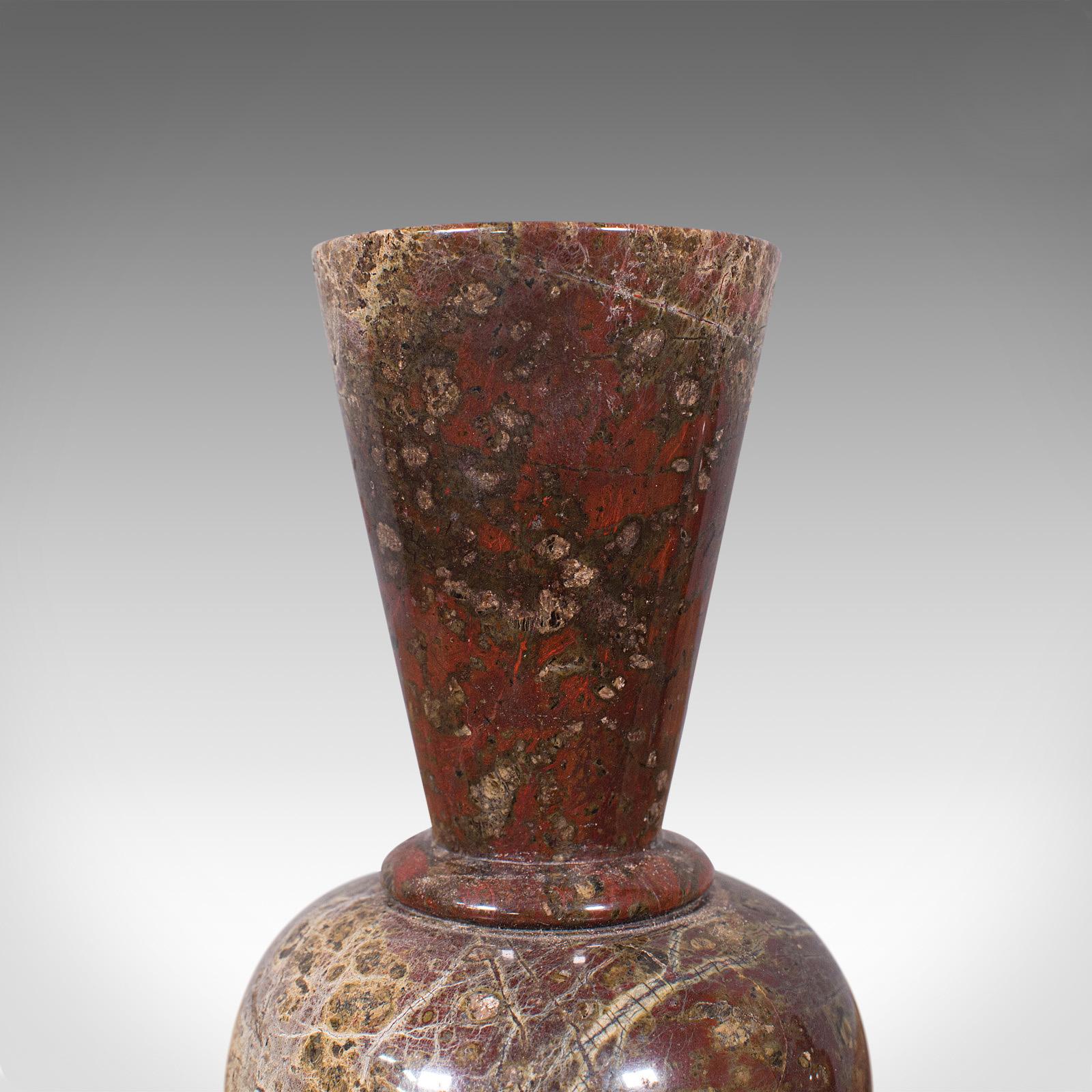 Pair of Antique Decorative Posy Vases, English, Granite, Flower Urn, Victorian For Sale 6