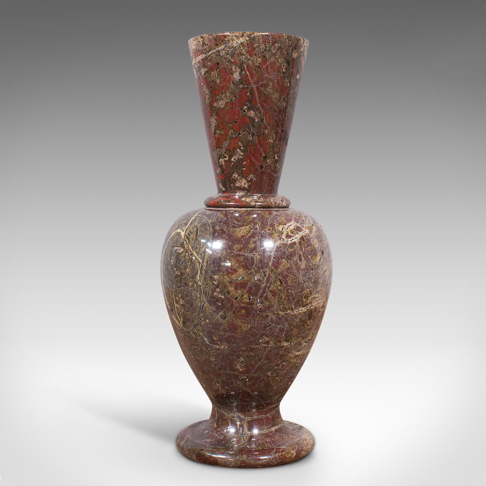 19th Century Pair of Antique Decorative Posy Vases, English, Granite, Flower Urn, Victorian For Sale