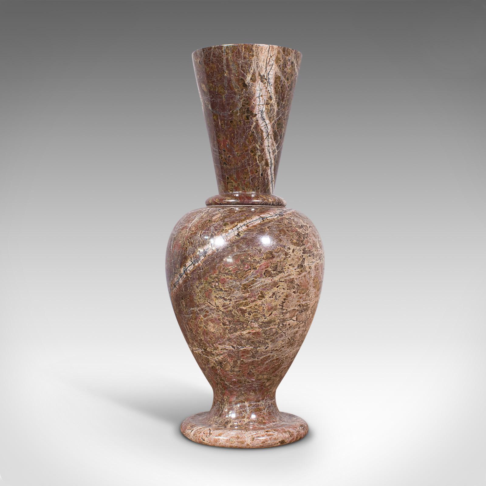 Pair of Antique Decorative Posy Vases, English, Granite, Flower Urn, Victorian For Sale 3