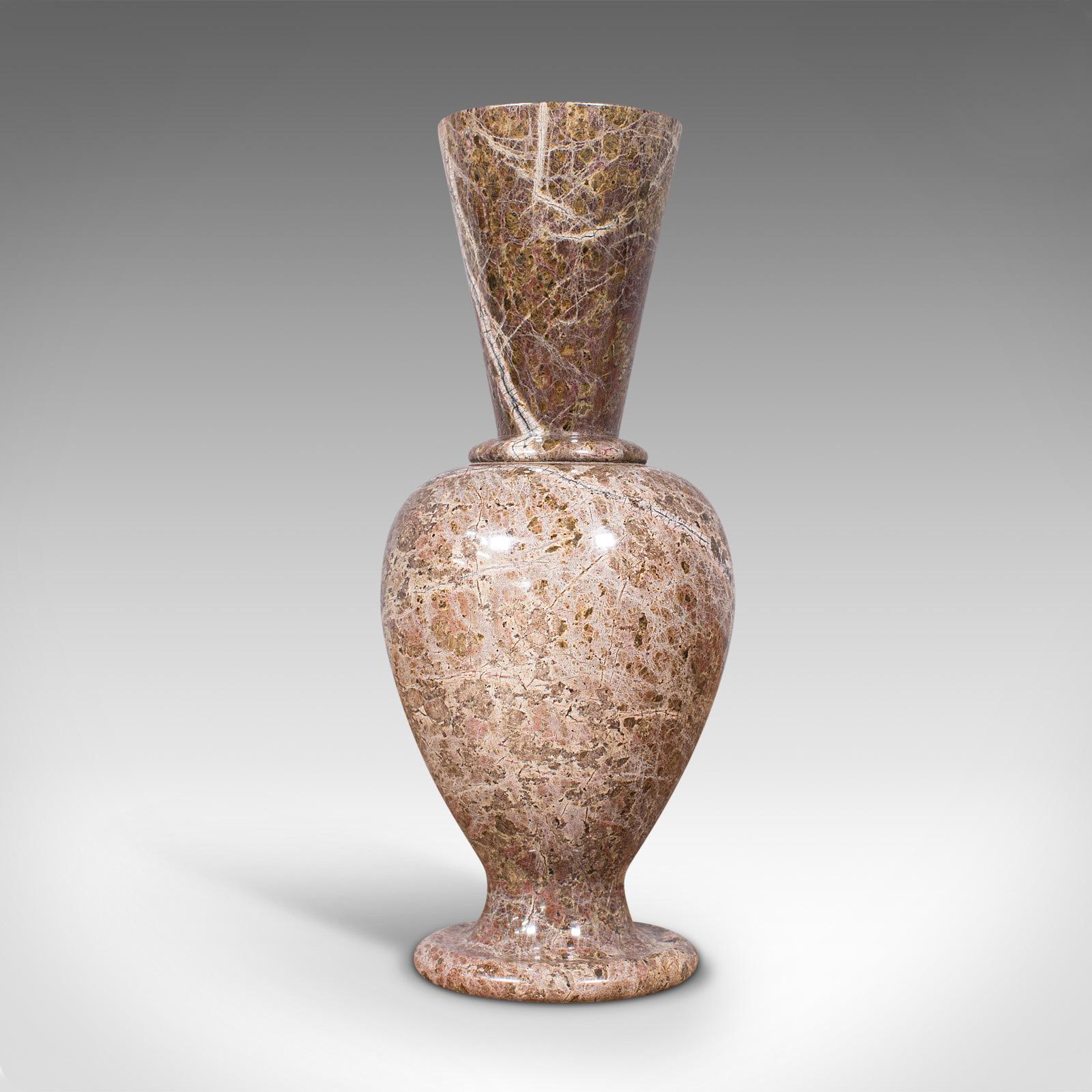 Pair of Antique Decorative Posy Vases, English, Granite, Flower Urn, Victorian For Sale 4