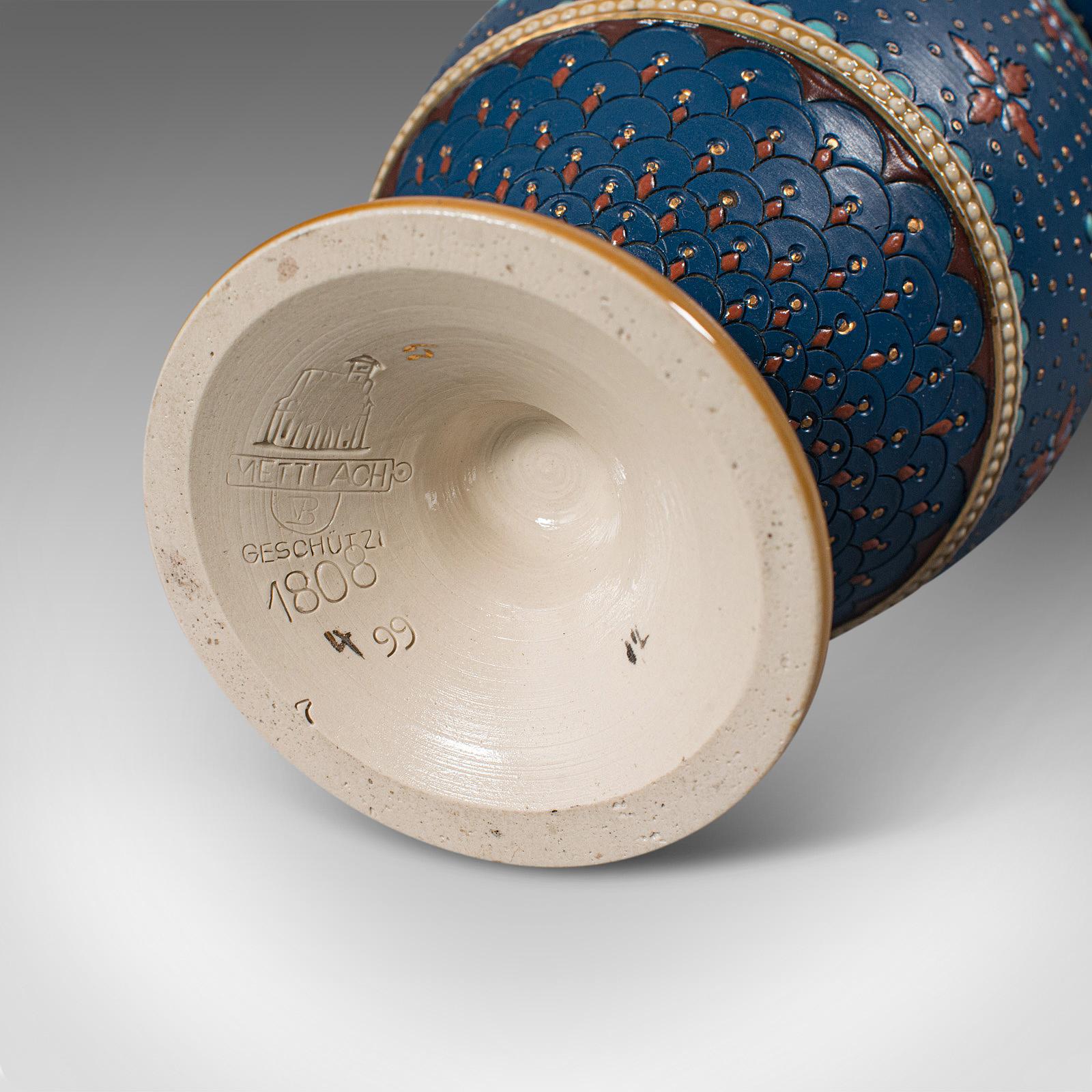 Pair of Antique Decorative Vases, German, Ceramic, Villeroy & Boch, Victorian 8
