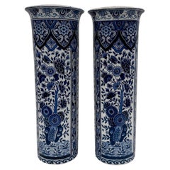 Pair of Antique Delft Vases