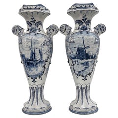 Pair of Antique Dutch Vases