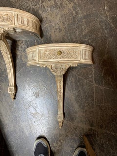 Pair of Antique Demilune Wall Brackets