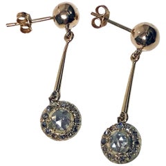 Pair of Antique Diamond Earrings, circa 1920