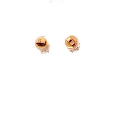 Pair of Antique Diamond Stud Earrings in original mounts 3.22 carats GIA E/F VS