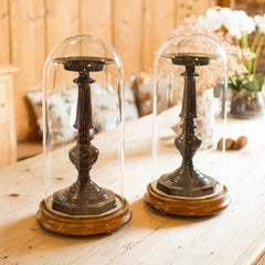 Pair Of Antique Display Domes, English, Glass, Taxidermy Showcase, Victorian