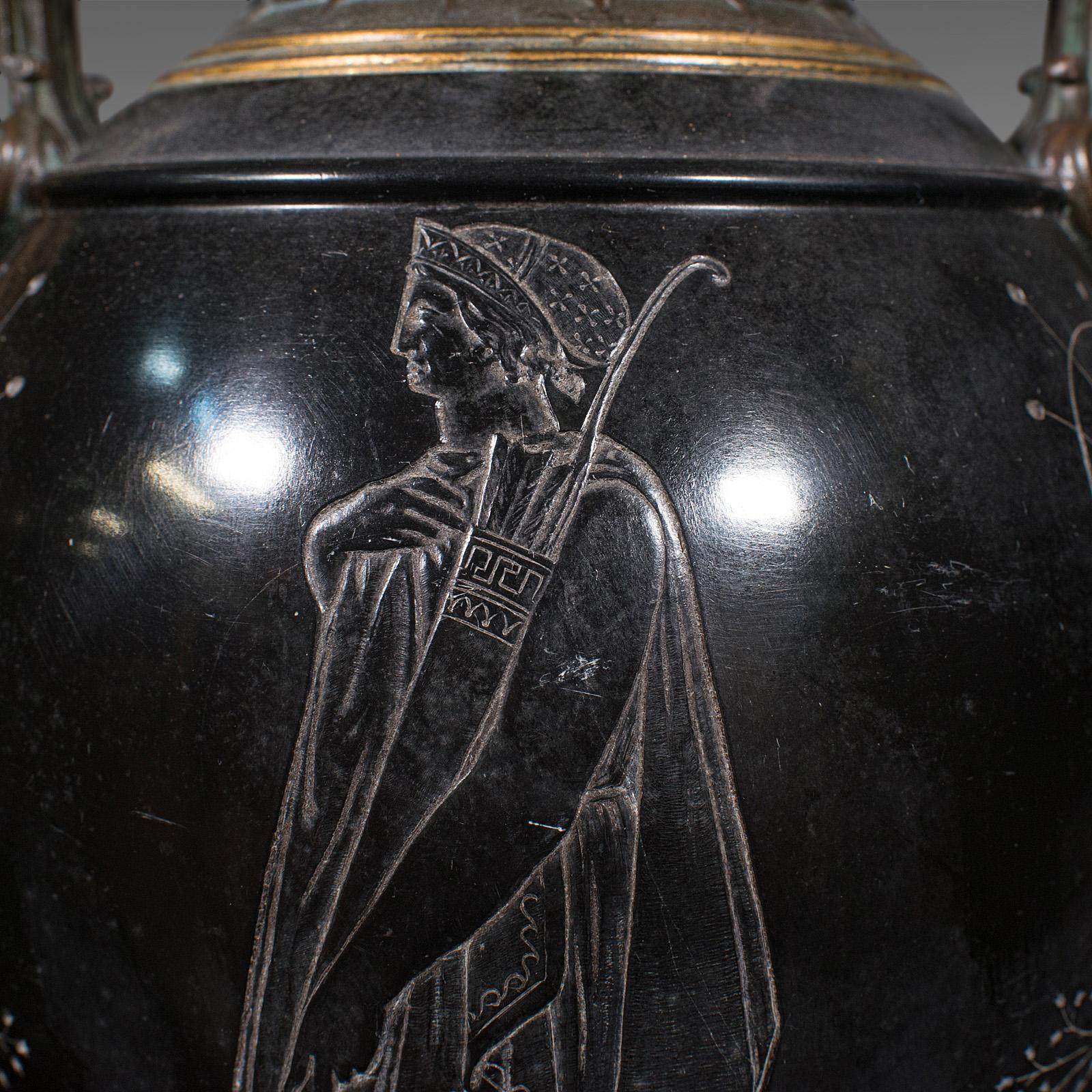 Pair of Antique Display Vases, Italian, Marble, Decorative Urn, Grand Tour, 1870 6