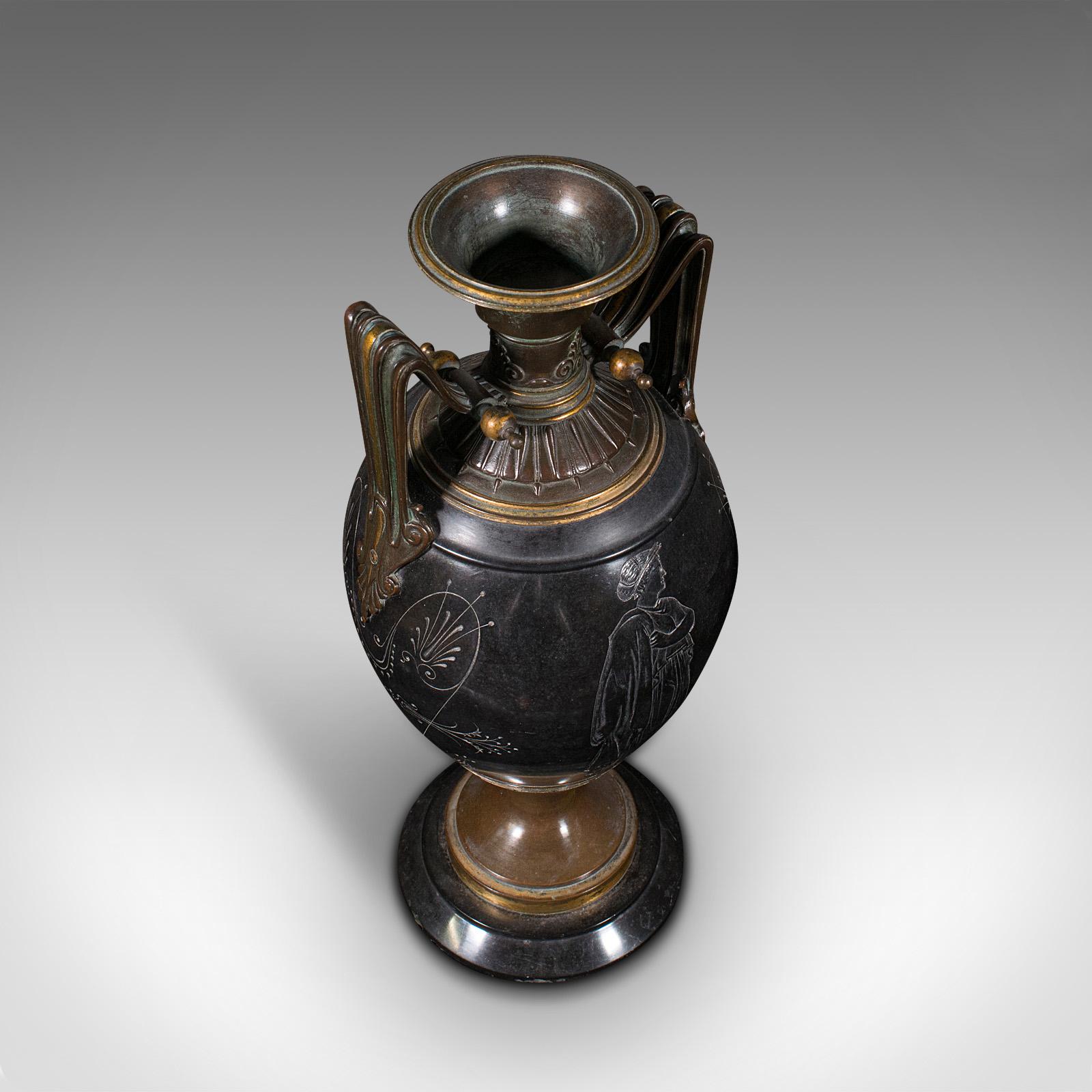 Pair of Antique Display Vases, Italian, Marble, Decorative Urn, Grand Tour, 1870 2