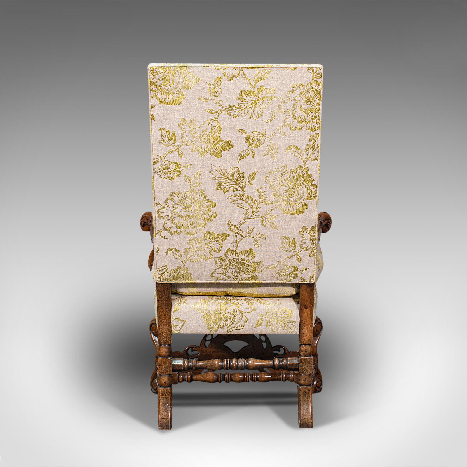 19th Century Pair of Antique Drawing Room Elbow Chairs, English, Walnut, Armchair, Georgian